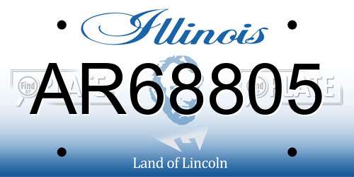 AR68805 Illinois License Plate