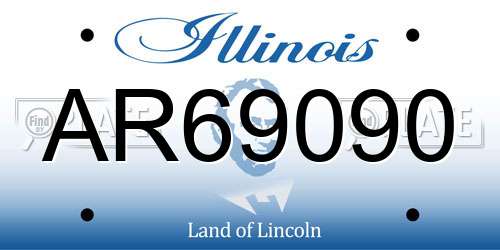 AR69090 Illinois License Plate