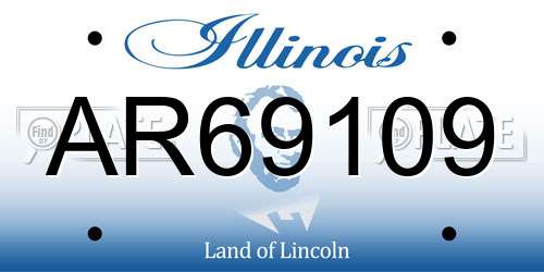 AR69109 Illinois License Plate