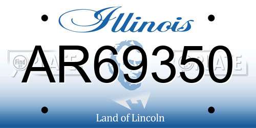 AR69350 Illinois License Plate