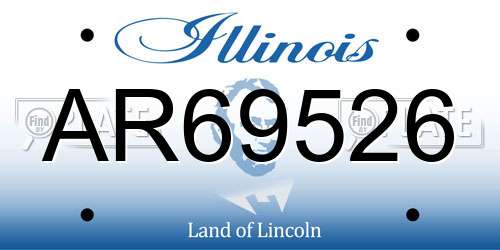 AR69526 Illinois License Plate