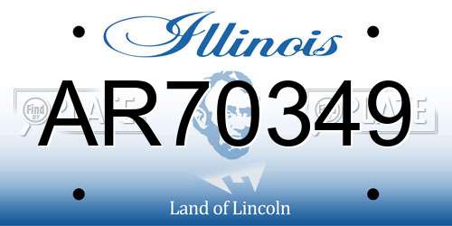 AR70349 Illinois License Plate