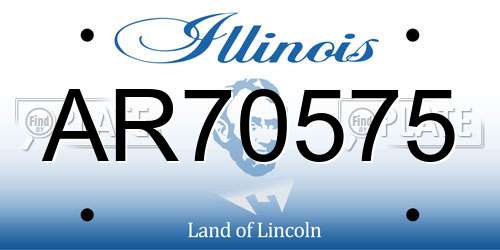 AR70575 Illinois License Plate
