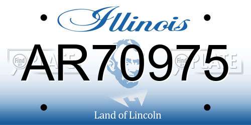AR70975 Illinois License Plate