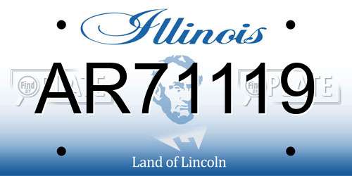 AR71119 Illinois License Plate