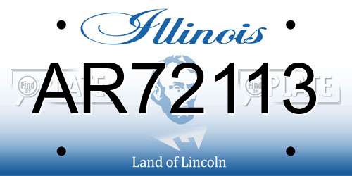 AR72113 Illinois License Plate