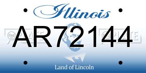 AR72144 Illinois License Plate