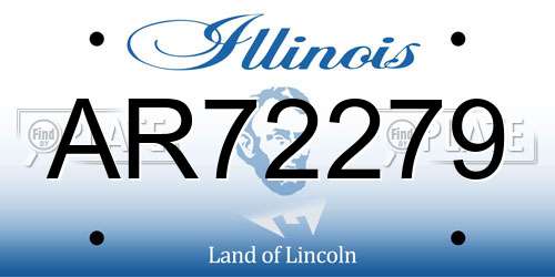 AR72279 Illinois License Plate