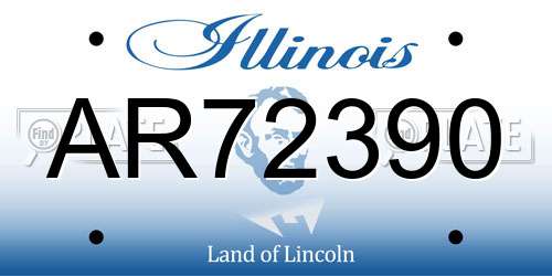 AR72390 Illinois License Plate