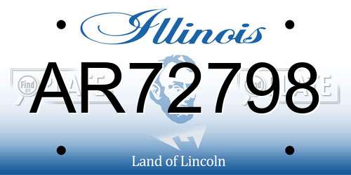 AR72798 Illinois License Plate