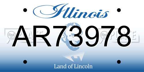AR73978 Illinois License Plate