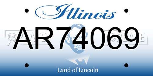 AR74069 Illinois License Plate