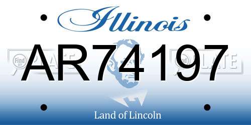 AR74197 Illinois License Plate