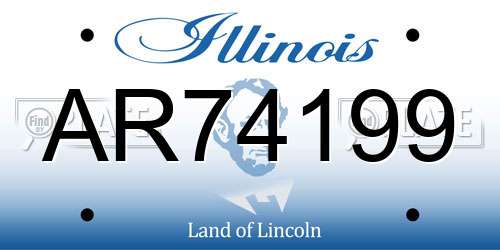 AR74199 Illinois License Plate
