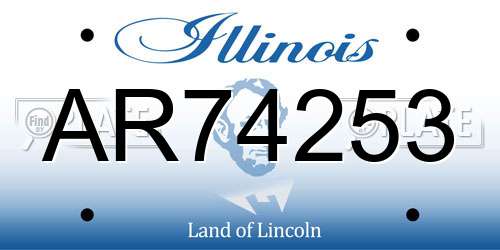AR74253 Illinois License Plate