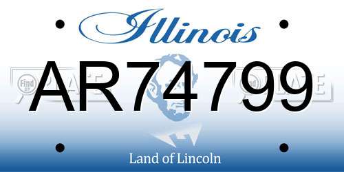 AR74799 Illinois License Plate