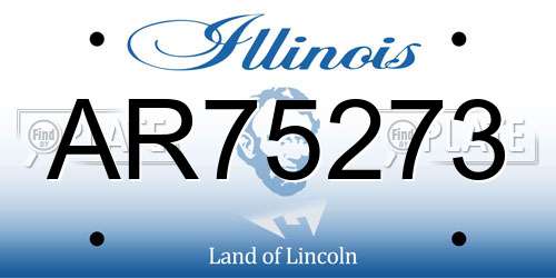 AR75273 Illinois License Plate