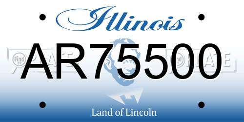 AR75500 Illinois License Plate