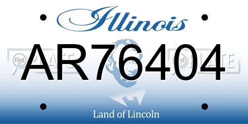 AR76404 Illinois License Plate