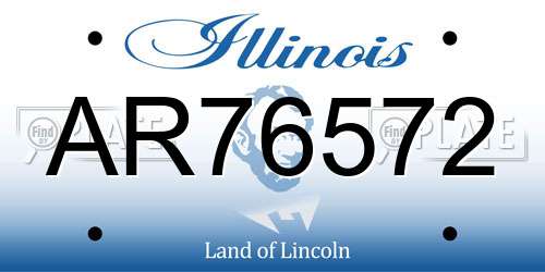 AR76572 Illinois License Plate