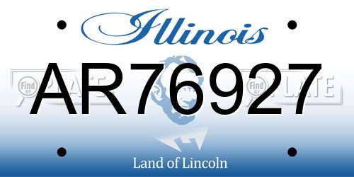 AR76927 Illinois License Plate