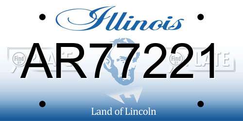 AR77221 Illinois License Plate