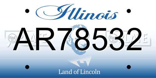 AR78532 Illinois License Plate