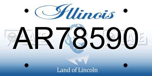 AR78590 Illinois License Plate