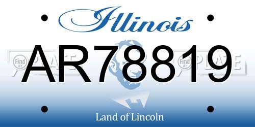 AR78819 Illinois License Plate