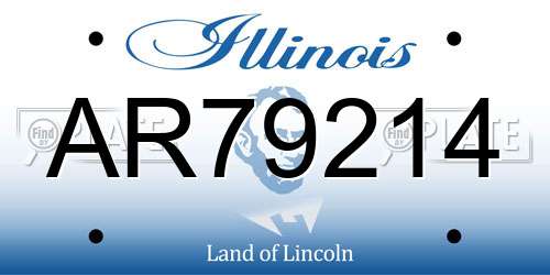 AR79214 Illinois License Plate