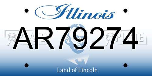 AR79274 Illinois License Plate