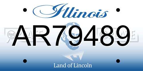 AR79489 Illinois License Plate