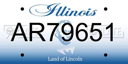 AR79651 Illinois License Plate