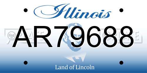 AR79688 Illinois License Plate