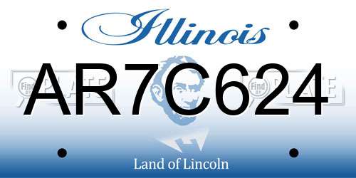 AR7C624 Illinois License Plate
