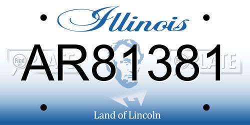 AR81381 Illinois License Plate