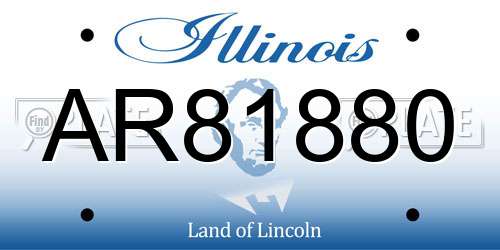 AR81880 Illinois License Plate