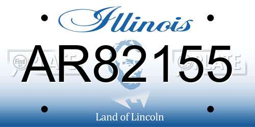AR82155 Illinois License Plate