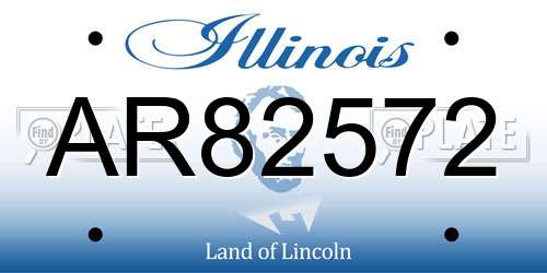 AR82572 Illinois License Plate