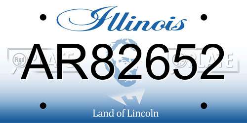 AR82652 Illinois License Plate