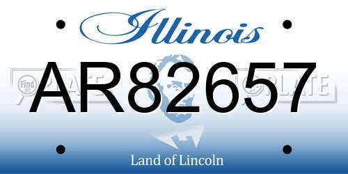 AR82657 Illinois License Plate