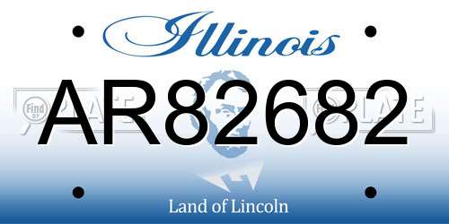 AR82682 Illinois License Plate