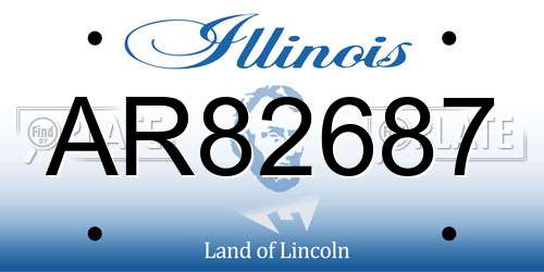 AR82687 Illinois License Plate