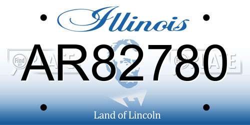 AR82780 Illinois License Plate