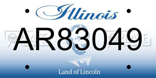 AR83049 Illinois License Plate