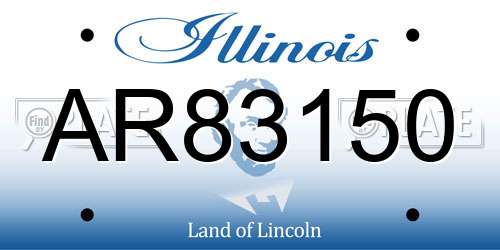 AR83150 Illinois License Plate