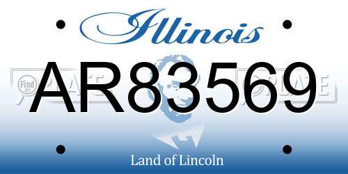 AR83569 Illinois License Plate