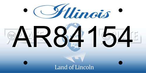 AR84154 Illinois License Plate