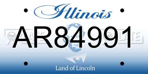 AR84991 Illinois License Plate