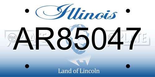 AR85047 Illinois License Plate